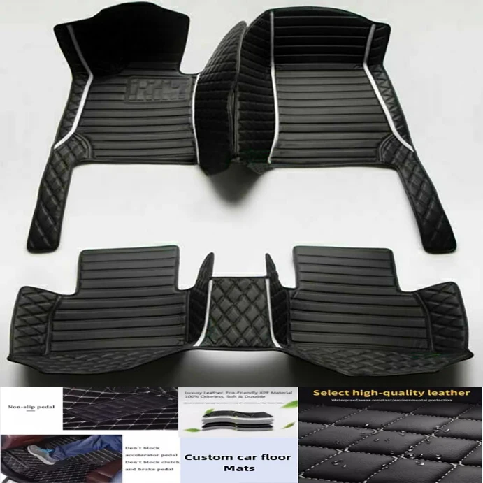 

5D кожаные водонепроницаемые автомобильные коврики на заказ для Ford Explorer 2020-2025 лет, автомобильные ковры, аксессуары для ног, подкладки