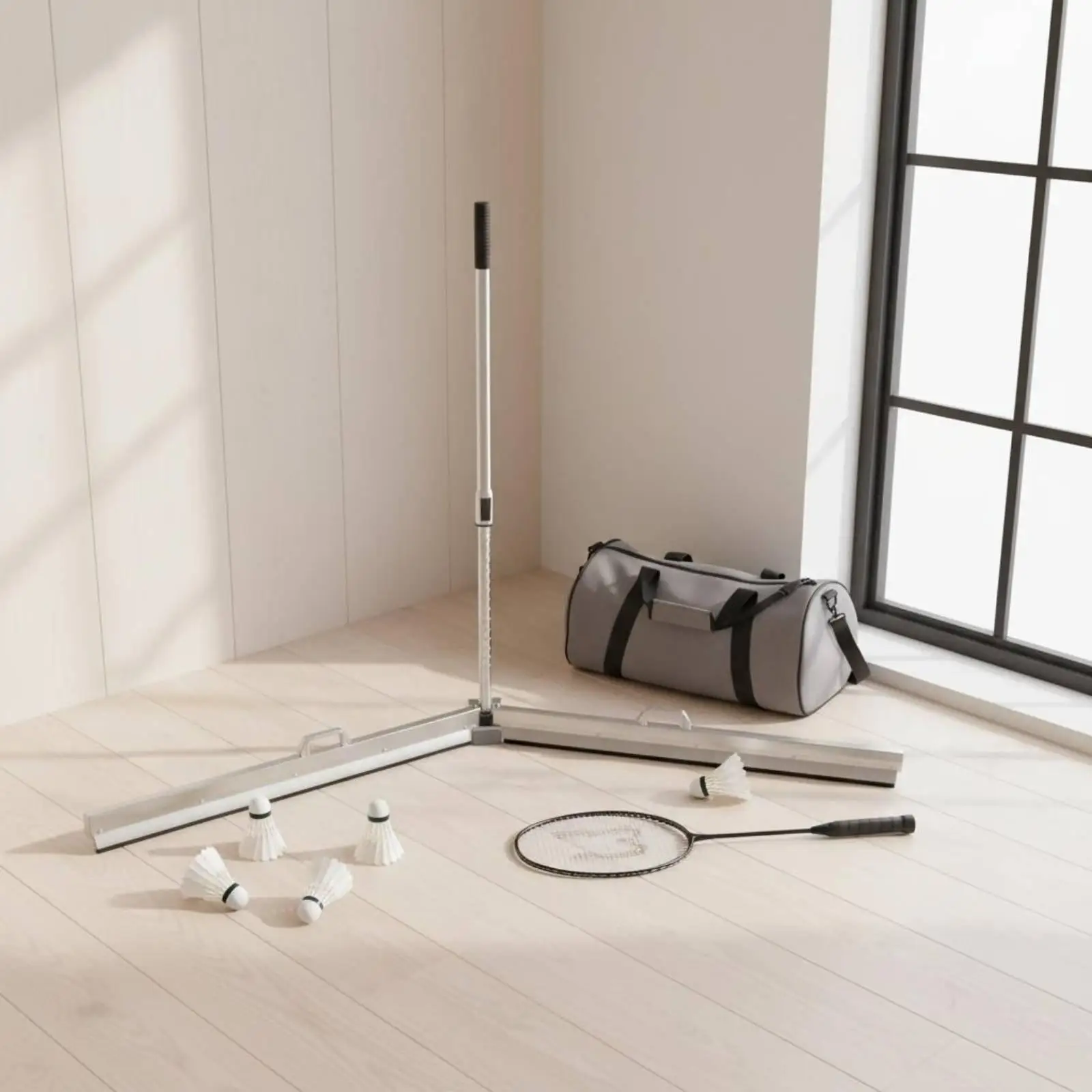 Portable Badminton Collector Foldable Stainless Steel Sweeper Shuttlecock Picker for Exercise Classes