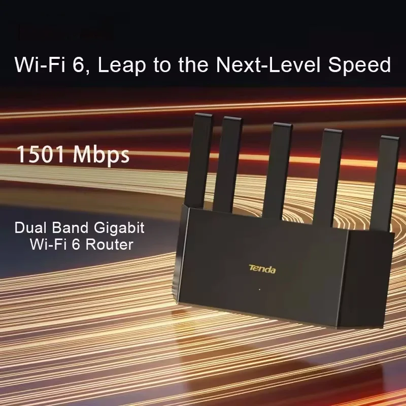 New 5G router Tenda WiFi6L Pro AX1500 Wireless Router Wi-Fi 6 dual-band Gigabit router designed for home users 1500mbps 5G