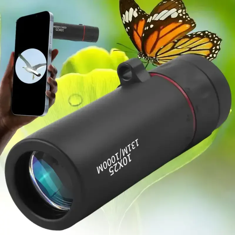 

Monocular and Mini Portable 10X25 Long Range HD Professional Adult Telescope for outdoor camping and hunting