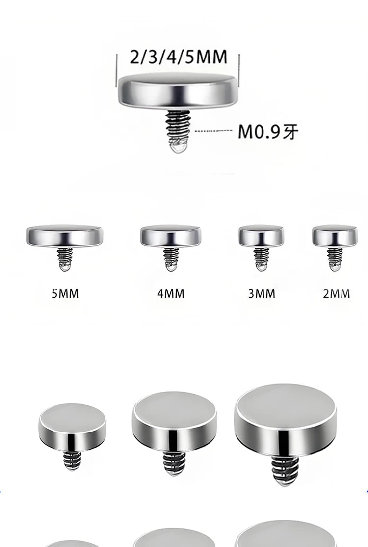 1/10 Stück ASTM G23 Titan Stilvolle Klassische Ohrstecker, Augenbrauenstecker für Lippen, Nase und Knorpel, Körperschmuck für Frauen – Detail 5