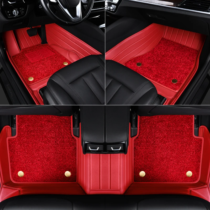 

Customize Fit Car Floor Mat Accessories Interior ECO Cowhide Leather For 5 Seaters BMW e46 e60 e39 f30 e36 f10 X1 X3 X5 X6