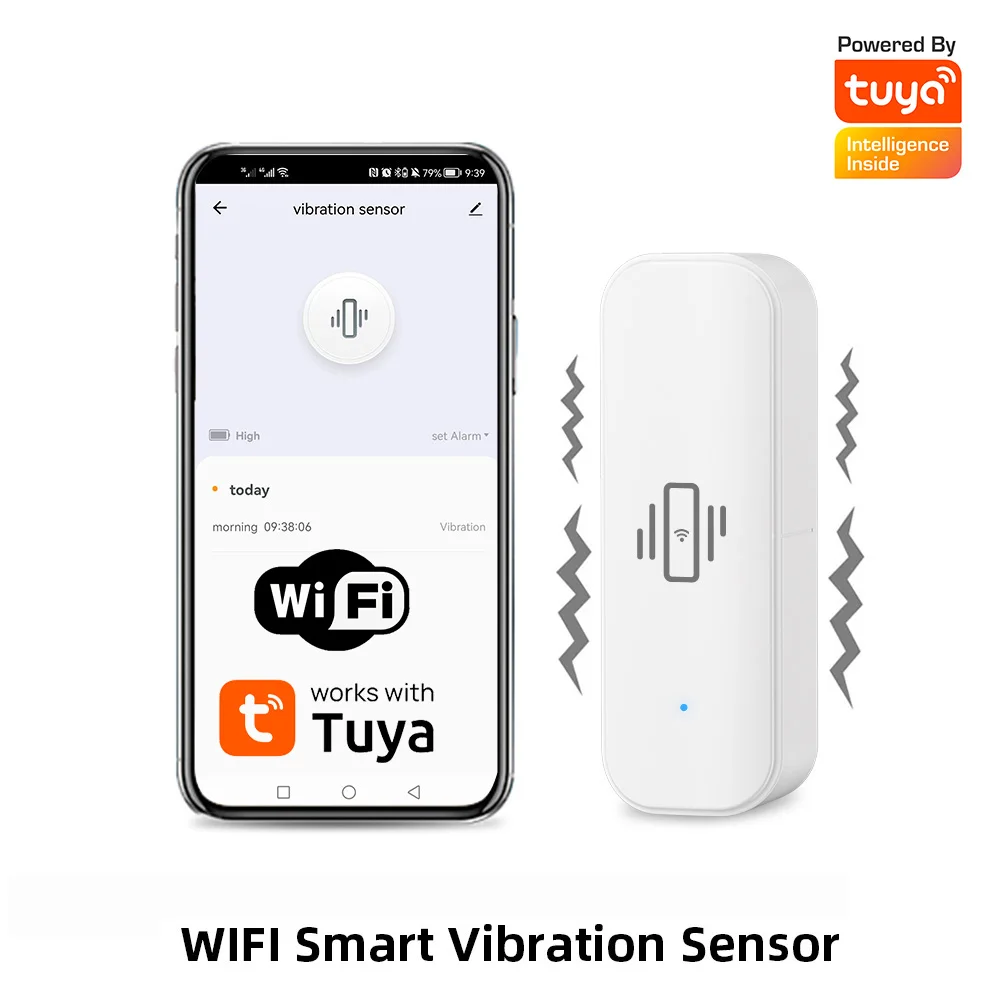 واي فاي الاهتزاز الاستشعار تويا كشف الحياة الذكية APP إشعار في الوقت الحقيقي رصد صدمة الحركة صدمة إنذار التاريخ سجل #1