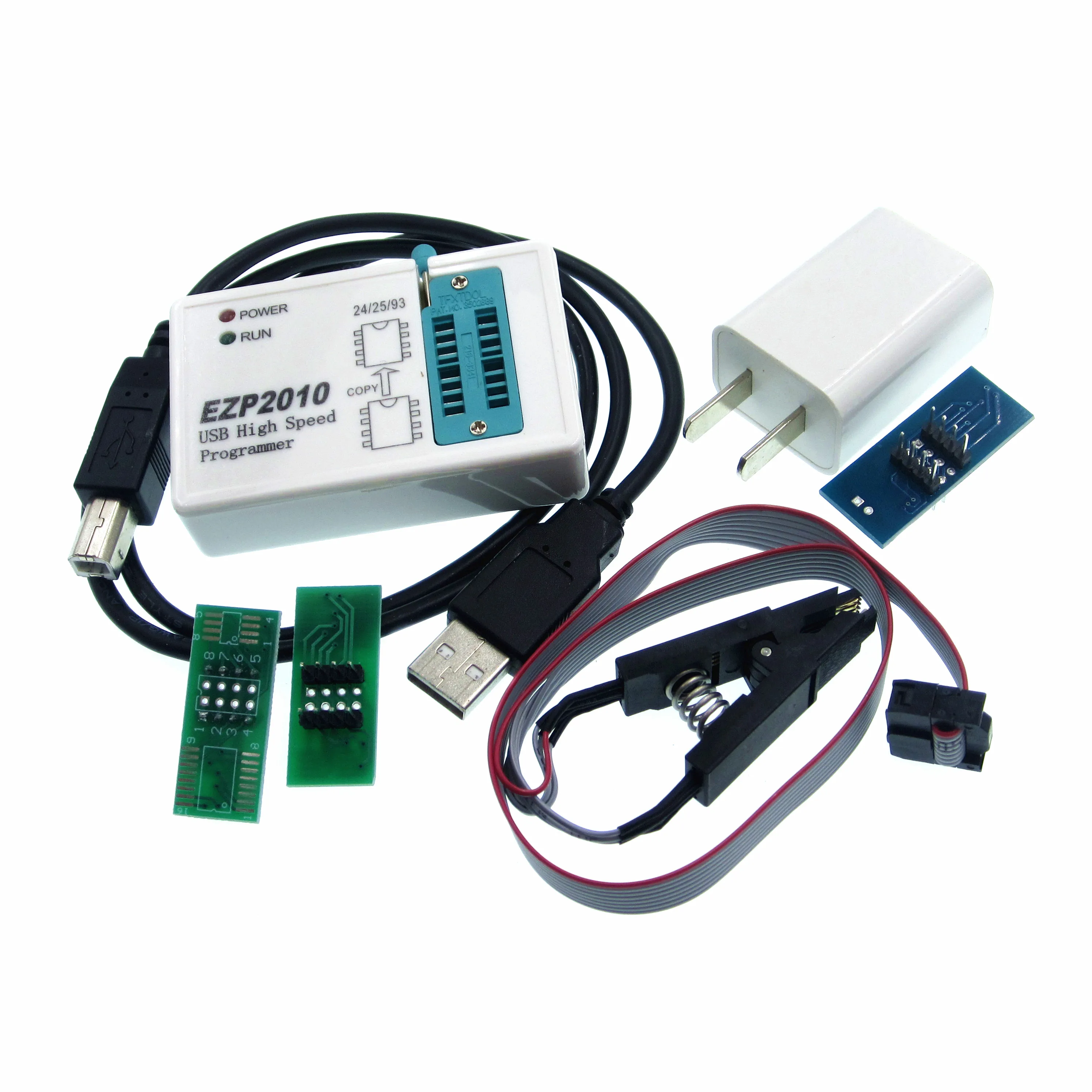 مجموعة واحدة من برنامج USB SPI عالي السرعة EZP2010 + مقبس مقاطع اختبار IC