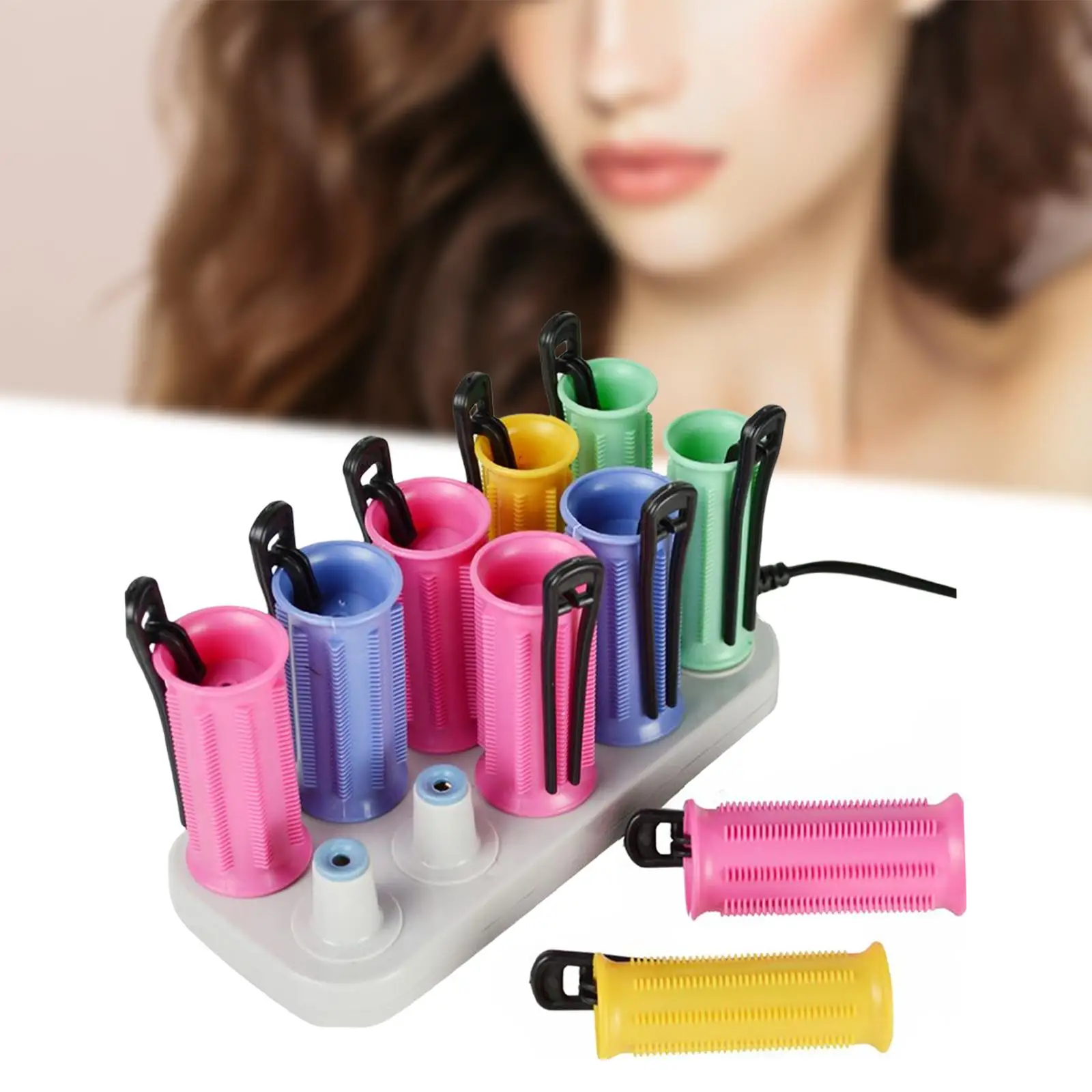 Professional Electric Heated Hair Rollers Hair Styling Tool Hair Tube for Women Curlers 20mm-30mm for Short Long Hair Waver