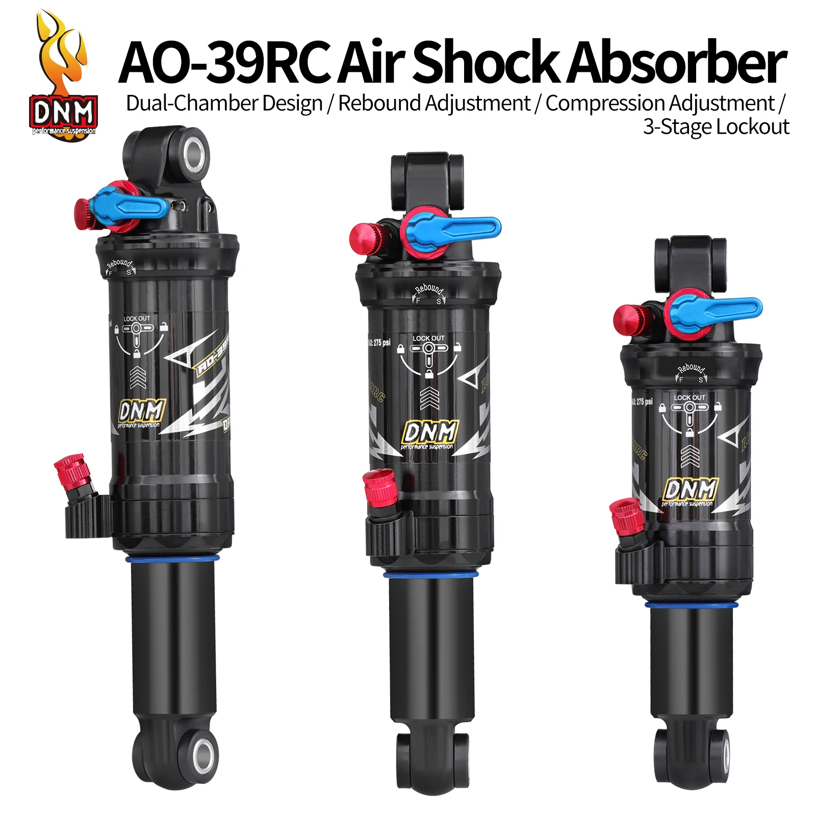 

DNM Rear Shock AO-39RC MTB downhill bicycle coil rear shock absorber mountain bike air suspension