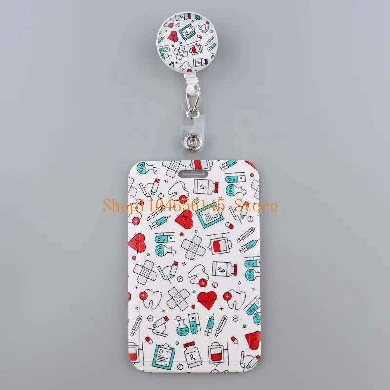 

Rotatable Badge Reel Card Holder Rotating Retractable Badge Holder For Doctor Nurse Employees Students Healthcare Worker
