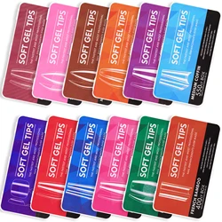 1 Box Clear Acrylic Long Fake Nails Capsules Almond French Coffin Full Half Cover False Nails Artificial Nail Soft Gel Tips