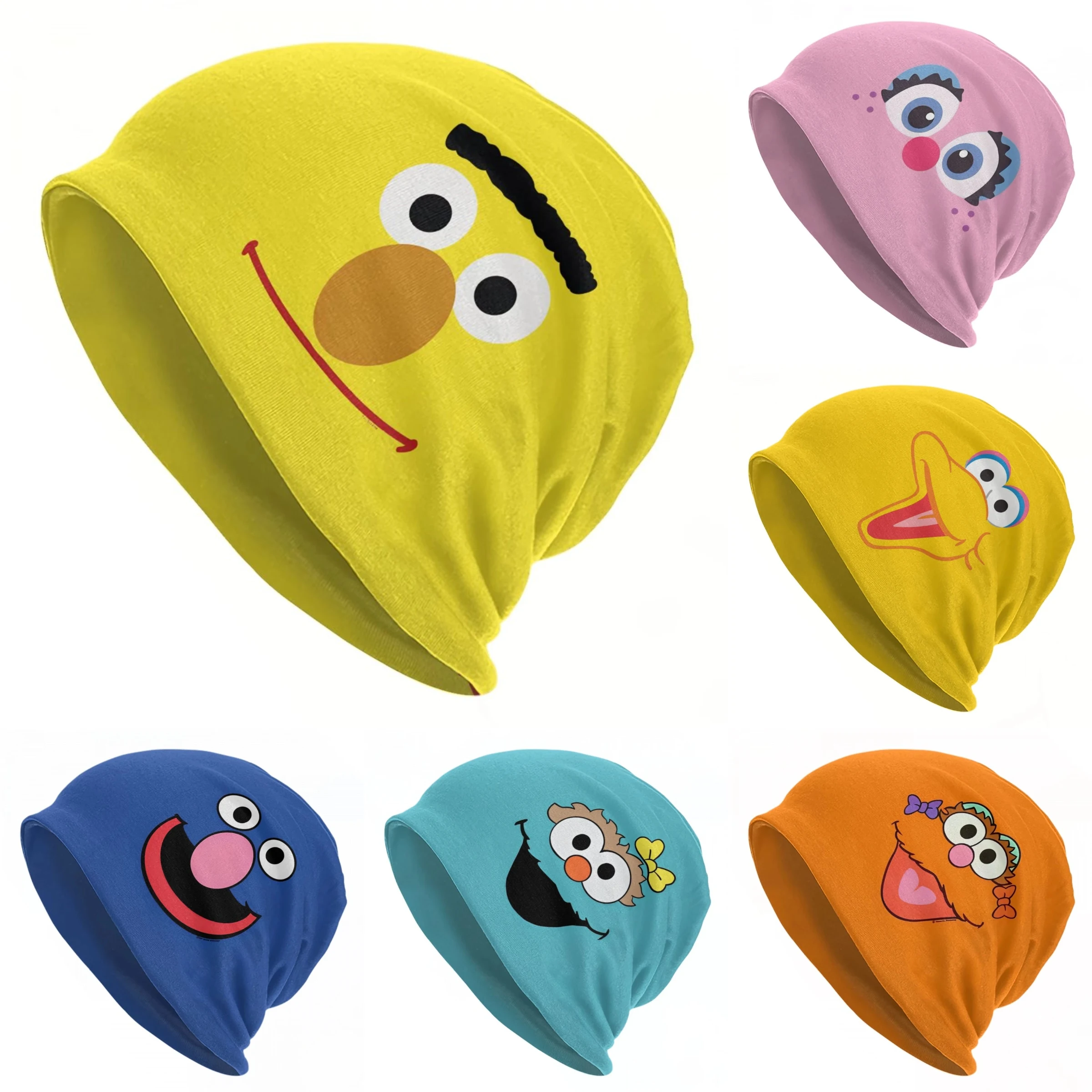 Bert Smile Bonnet Hats Hip Hop Outdoor Sesamed Skullies Beanies Hats Men's Women's Warm Thermal Elastic Cap