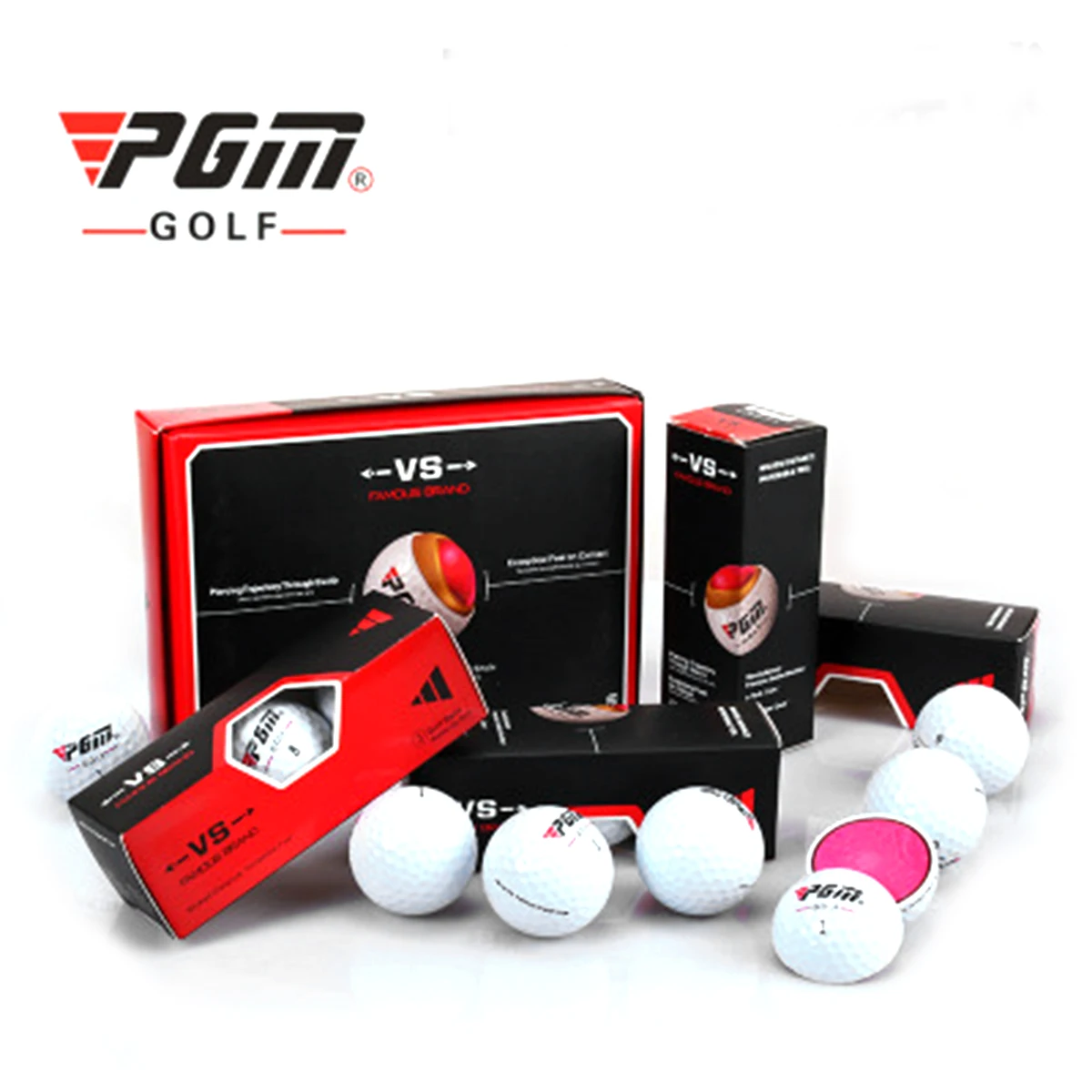 PGM Golf Ball Three-layer Match Ball Gift Box Package Golf Ball Set 12pcs Set 3pcs Set Game Use Ball