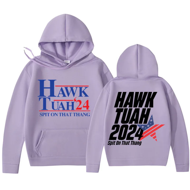 HawkTuahed 24 Sweatshirt Hoodie On That Thang Men Print Hot Stamping Cotton Fashion Casual Sweatshirt Long Sleeved Pullover Top