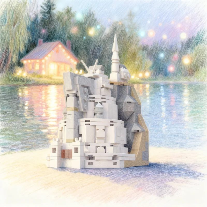 

311pcs MOC LOTR The White City Microscale Map Hobbit Lord Rings Toys Model Building Blocks Architecture Christmas Gift Education