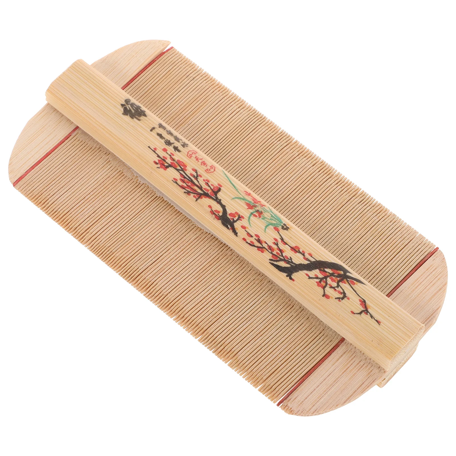 

Double Sided Bamboo Comb Ultra Fine Tooth Vintage Dandruff Comb Grooming Tool for Thick Hair Dog Cat Hair Shedding