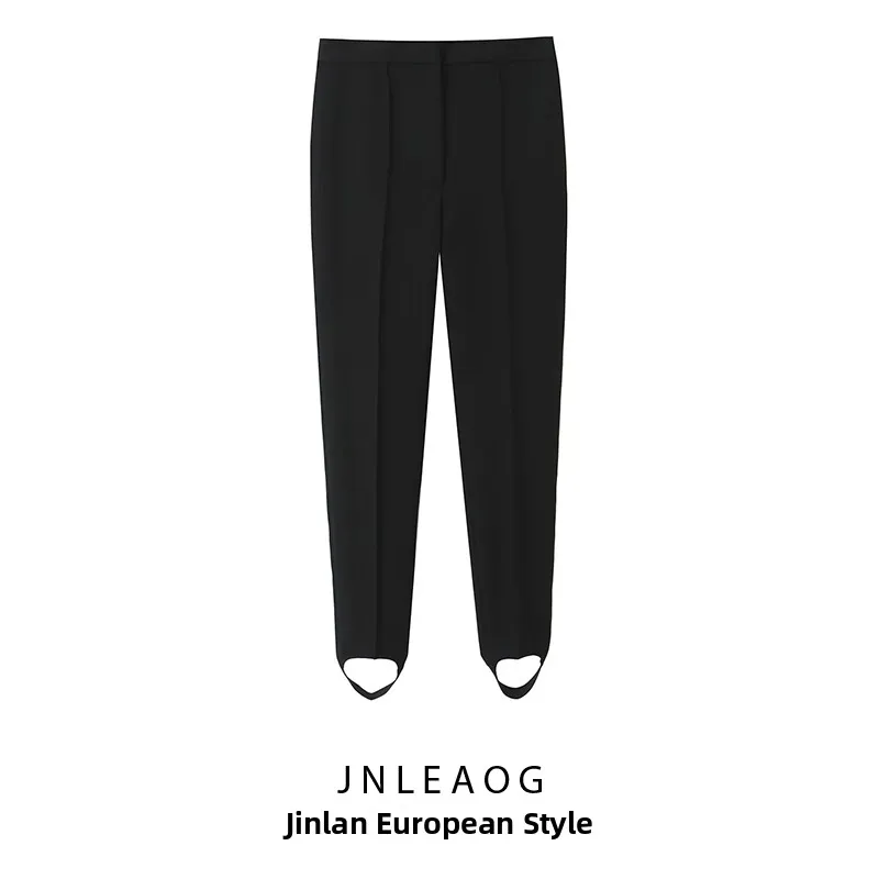 

Женские модные брюки JNLEAOG в уличном стиле, осенняя новинка, с пуговицами на талии, из полиэфирного волокна