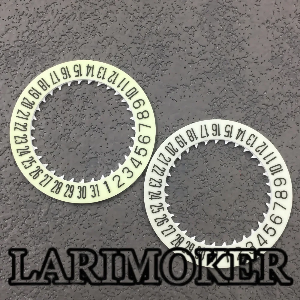

LARIMOKER Luminous Watch Calendar Disc Date Wheel for NH35 Movement Date At 6 O’clock Day Movement Modification Parts