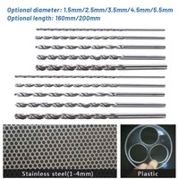 1pc 160-200mm Diameter 1.5-5.5mm High Speed Steel Extra Long Drill Bit Set Wood Metal Drilling Tools Drill Bit Power Tool