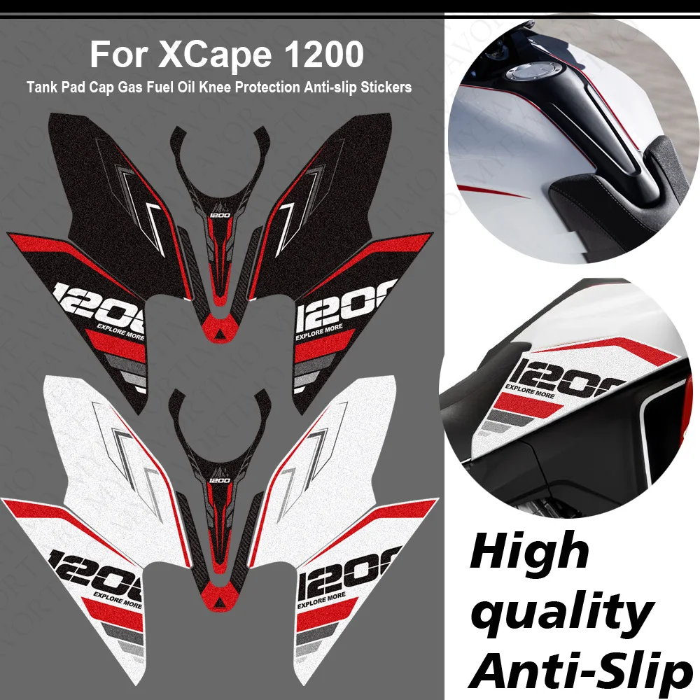 For X Cape XCape 1200 Adventure Accesorios Tank Pad Non-slip Side Fuel Tank Pad Stickers Waterproof Frosted Sticker