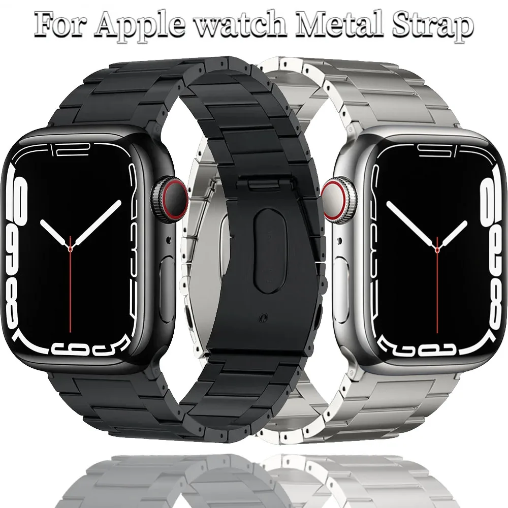 

Metal Stainless Steel titanium alloy Strap For Apple Watch Band Ultra 2/1 49mm 44mm 45mm 46mm 41mm Band iwatch Series 6/7/8/9/10