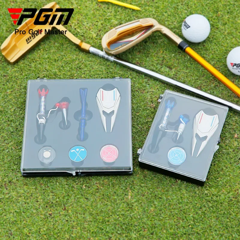 PGM Golf Accessories Set Mark Hat Clip Magnetic Mother Ball Tee Green Fork Gift Box MK012