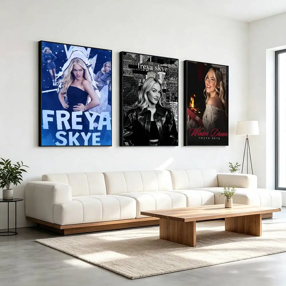 F-Freya Skye Singer World  Poster Waterproof Wall Art Sticker For Bar Living Room Vintage Decor High Quality Print Gift