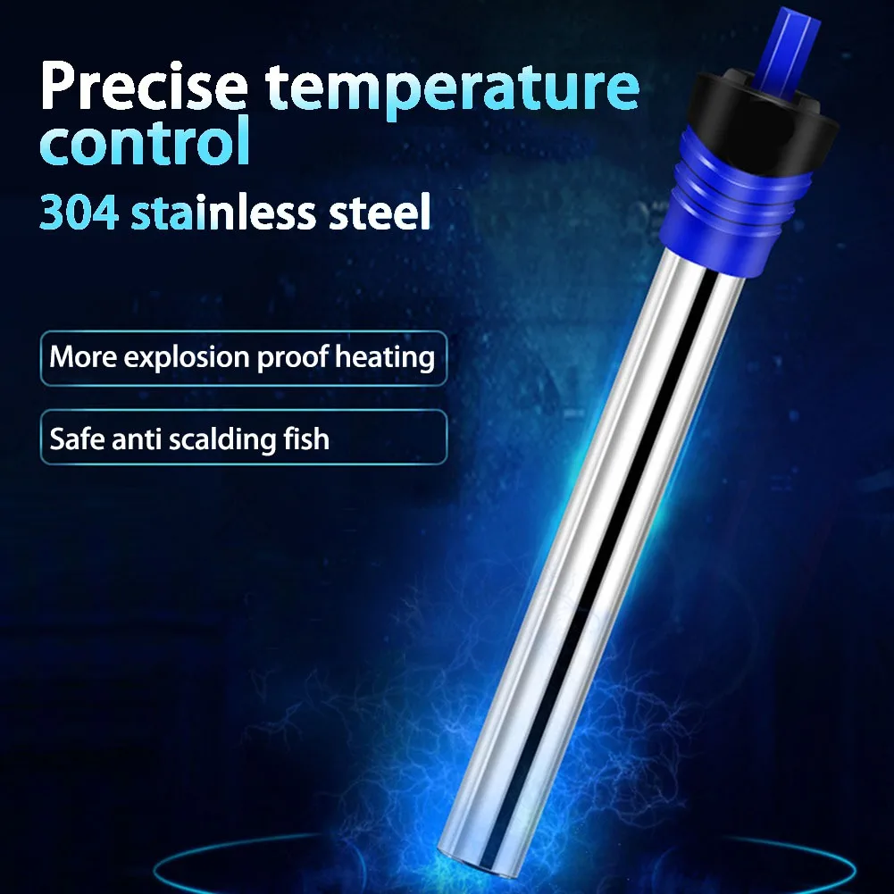 Aquarium Heater 50/100/200/300W Fish Tank Water Heater Constant Temperature Heating Rod with Suction Cup for Home Office