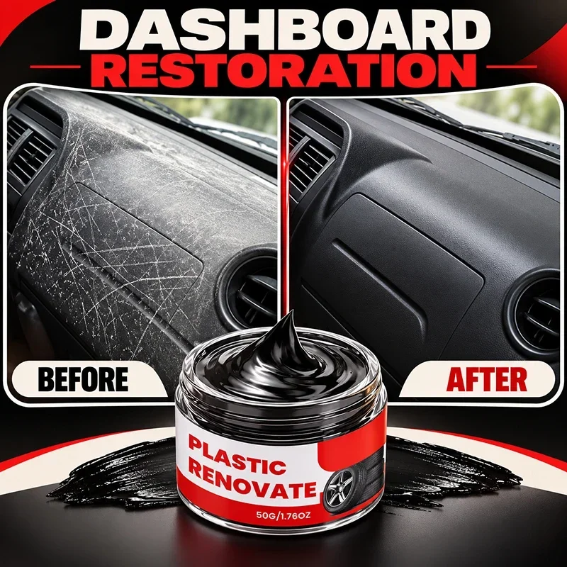2026 Auto Plastic Back to Black Restorer, Anti-Oxidation Scratch Repair & Anti-Aging Renovation Polish Paste