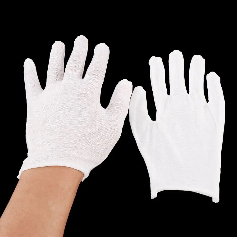 Coin Jewelry Sweat-proof Performance Show Anti-fingerprint High Stretch Gloves for Inspection Work Working Gloves Cotton Gloves