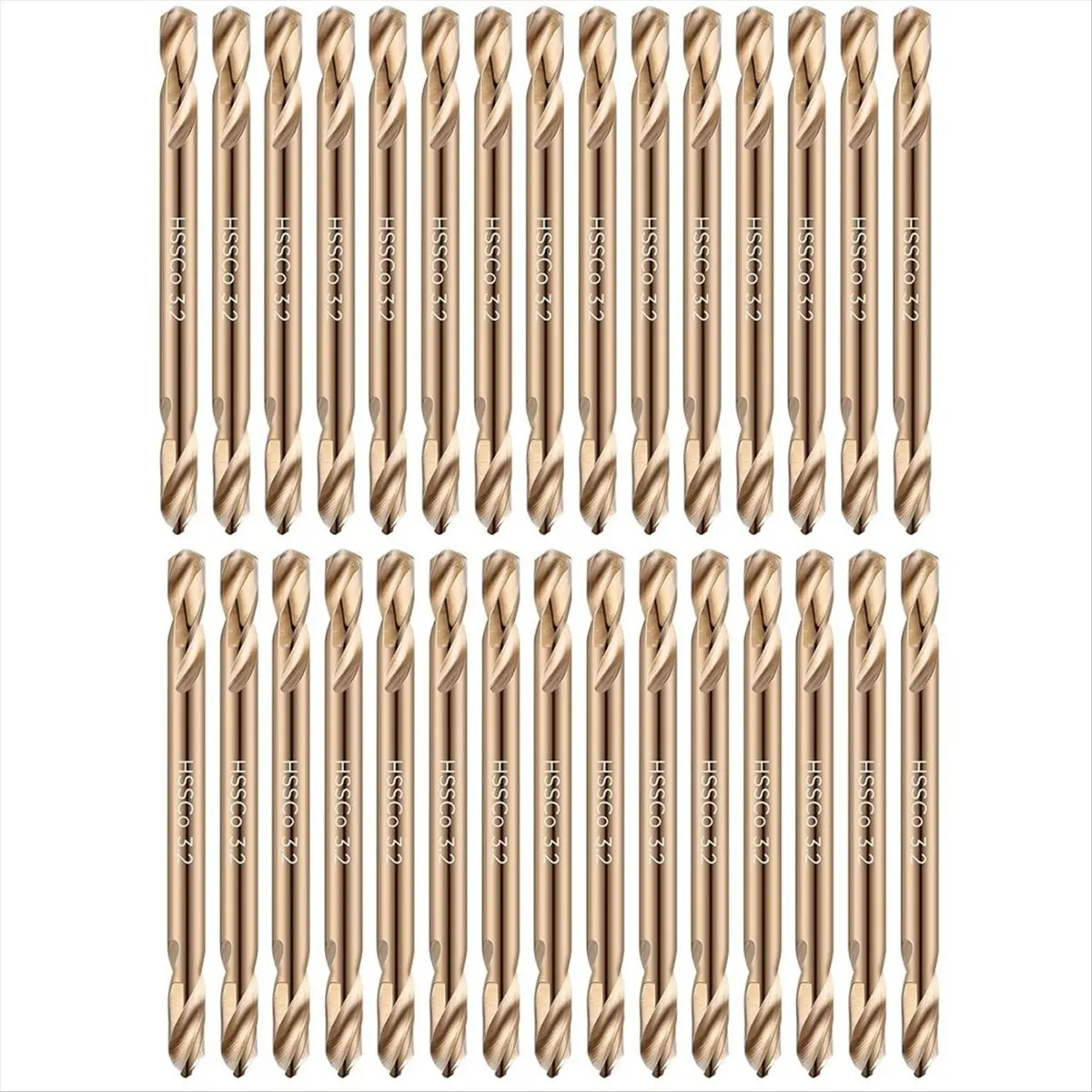A74U 30Pcs 1/8In Cobalt Drill Bits Double End Drill Bits for Hardened Steel Cast Iron Wood Plastic Stainless Steel Drill Bit