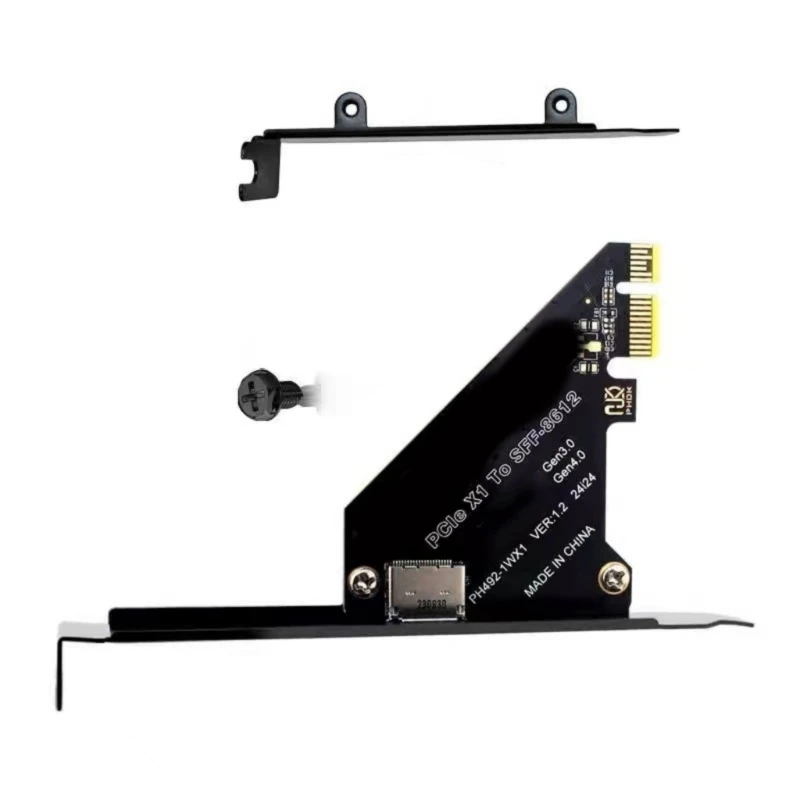 Oculink SFF 8612 Host Adapter for PCIe x4x1 SFF8639 SSDs Offering Fast Speed Data Transmission