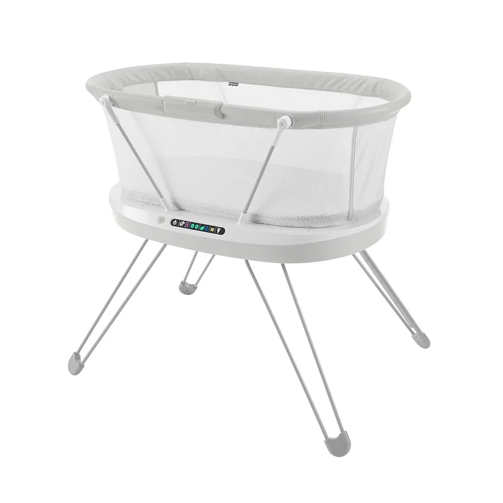 Bebê cabeceira dorminhoco com detecção de som plus, Luminate Bassinet, luzes personalizáveis, música e sons