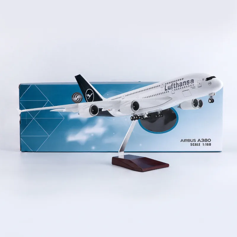 1/160 Scale Boeing Airplane A350/A380/B747-8 Lufthansa Airline Model Diecast Resin Plane Aircraft Collection Gifts Display Toys