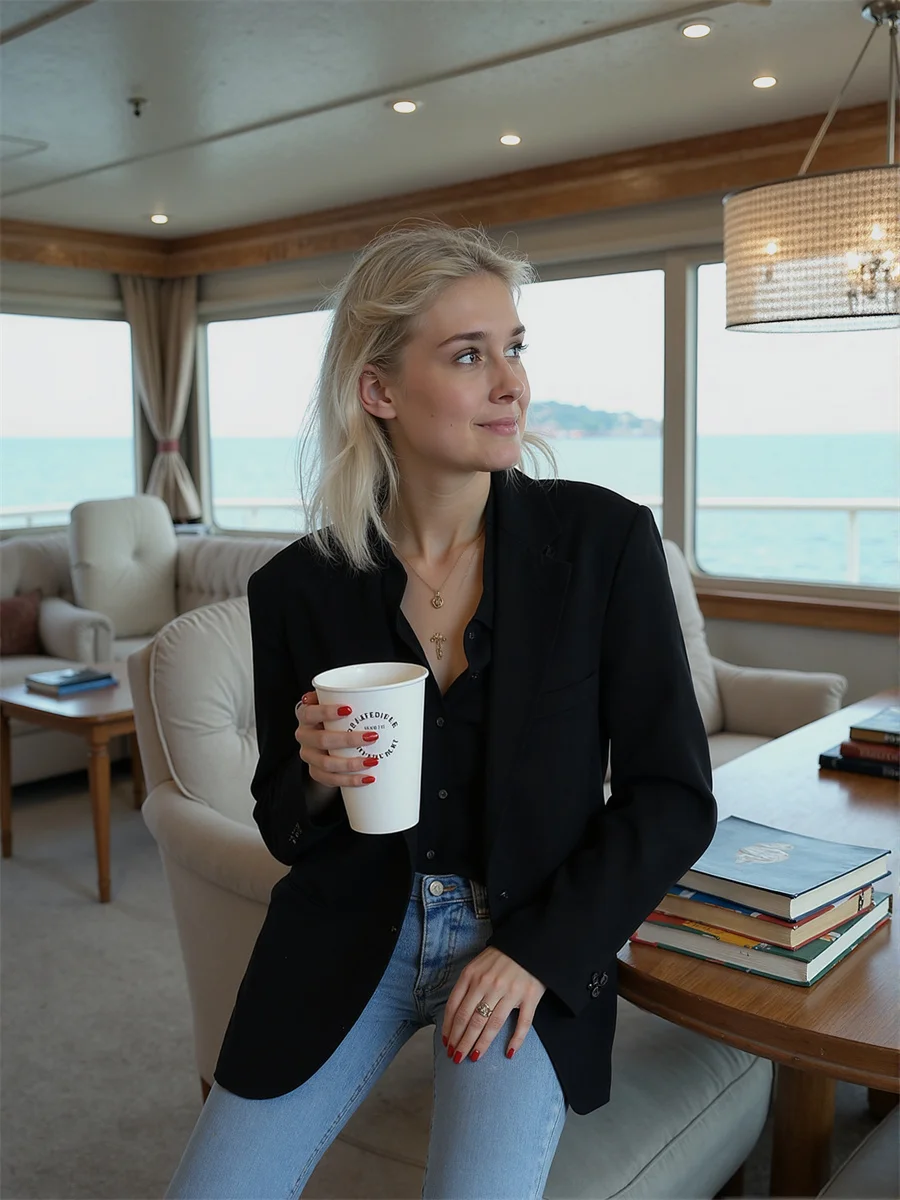 

Blazers Female Elegant Cotton Fabric Side Slit One-Button Basic Newest Fitting Spring Summer Beading Retro Cardigan Mid-Length