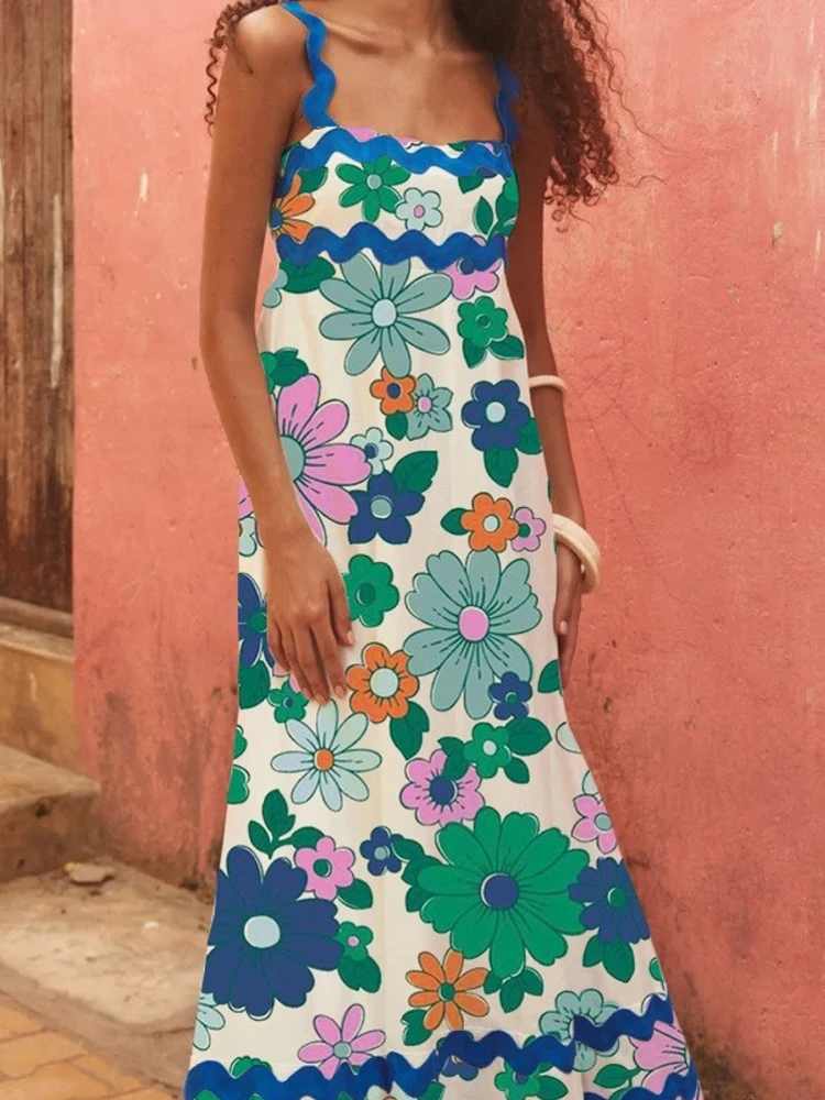 Letnie narzutki damskie na strój kąpielowy, sukienki plażowe na ramiączkach spaghetti, szlafroki, stroje kąpielowe, nowość 2026, sukienki maxi z kwiatowym nadrukiem na wakacje na plaży, narzutki.