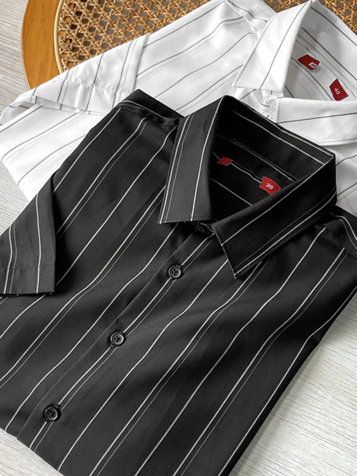 

Мужская повседневная футболка Busin Casual, летняя, дышащая, тонкая, приталенная, для ежедневной носки, однотонная, модель 2548