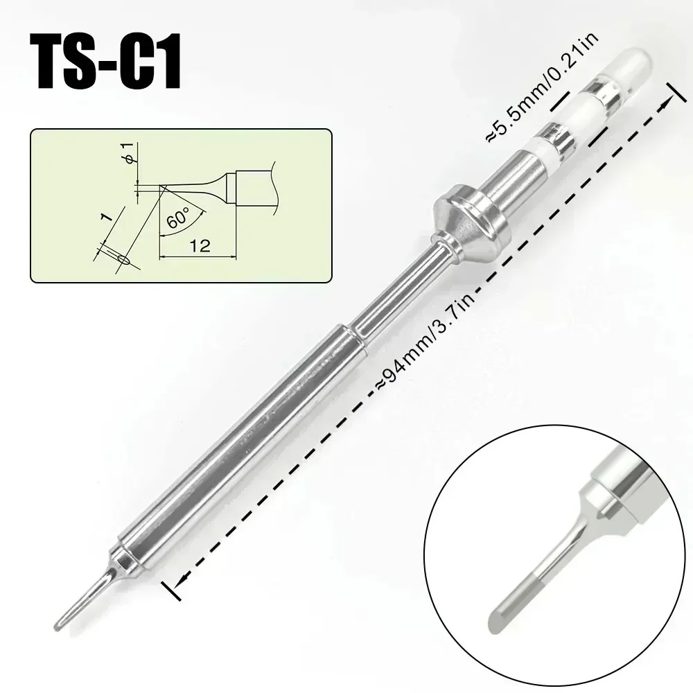 TS100 TS101 Pine64 Soldering Iron Tip Replacement Various Models of Pinecil Electric Soldering Iron Tip TS Series B2 I K C4 D24