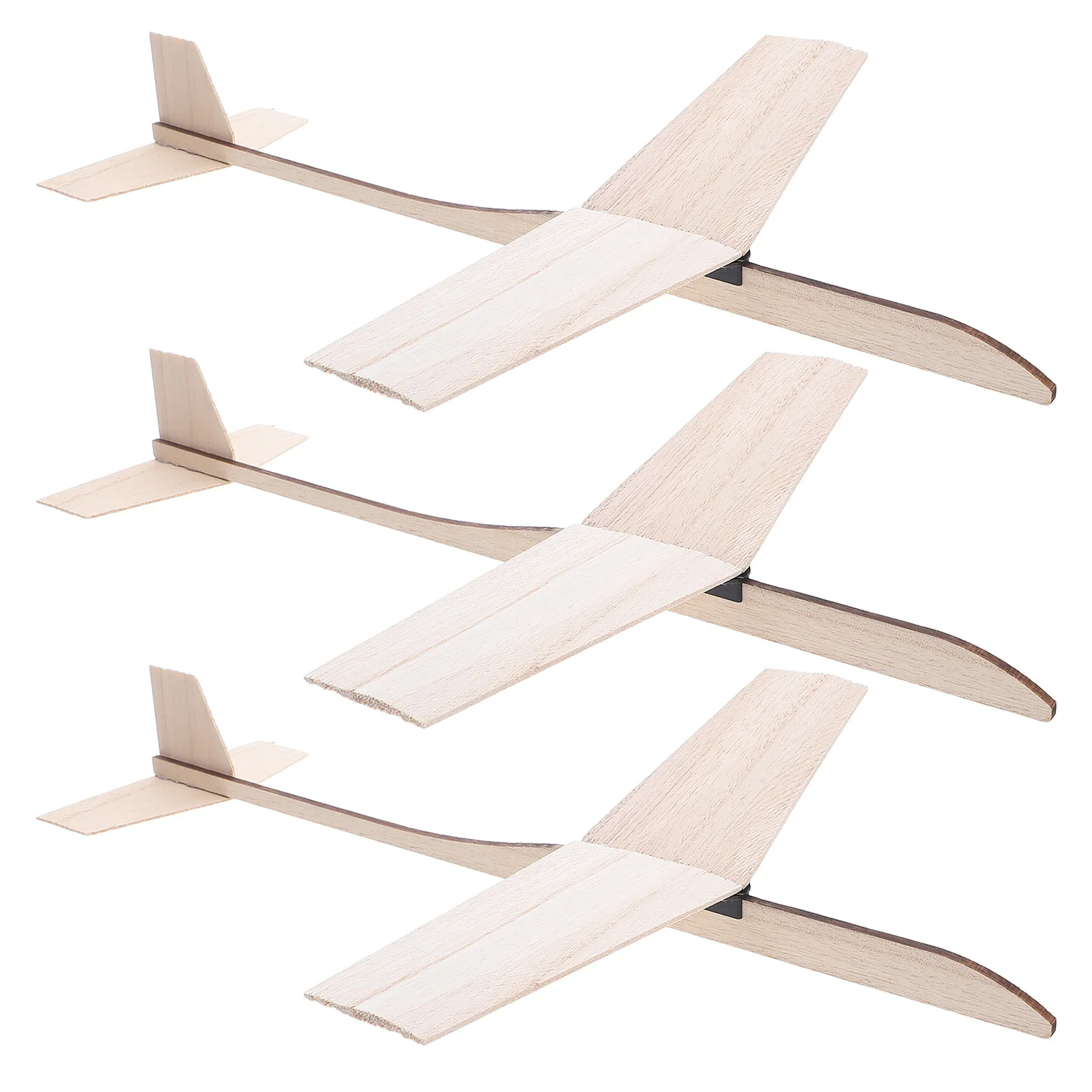 

3pcs Diy Wood Glider Planes Unfinished Wooden Airplane Kit Solid Wood Plane For Kids Hand Launch Glider - Educational Craft