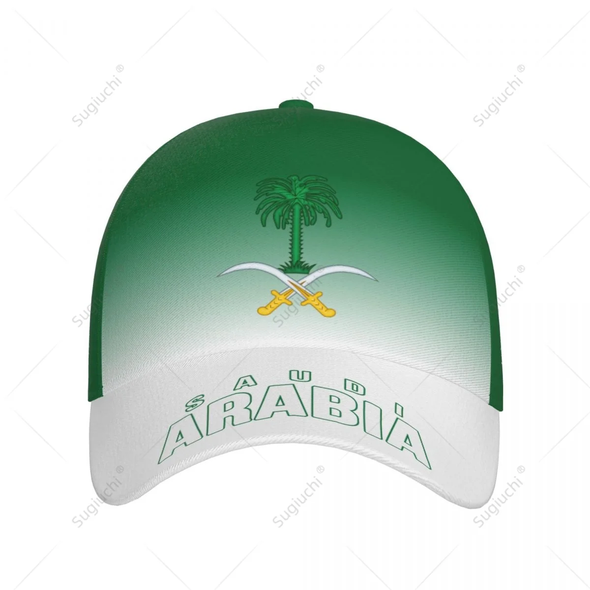 Unisex Baseball Cap Hat Saudi Arabia Flag Gradient Color 3D Printing for Tennis Outdoor Bike Bicycle Golf Baseball Sports Fans