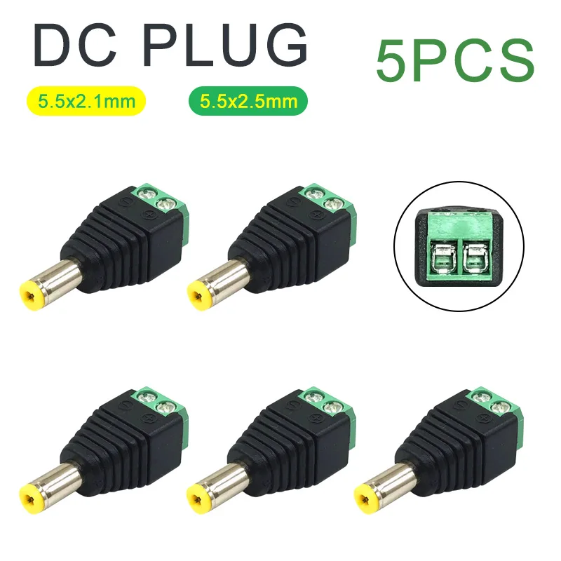 5/20/100PCS Dc Male…