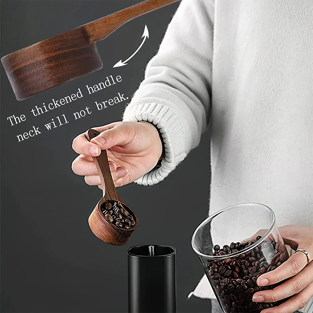 

2pcs Coffee Spoon Set Wooden Measuring Scoops 8g Capacity Short Handle Multi Kitchen Accessories Tea Gifts