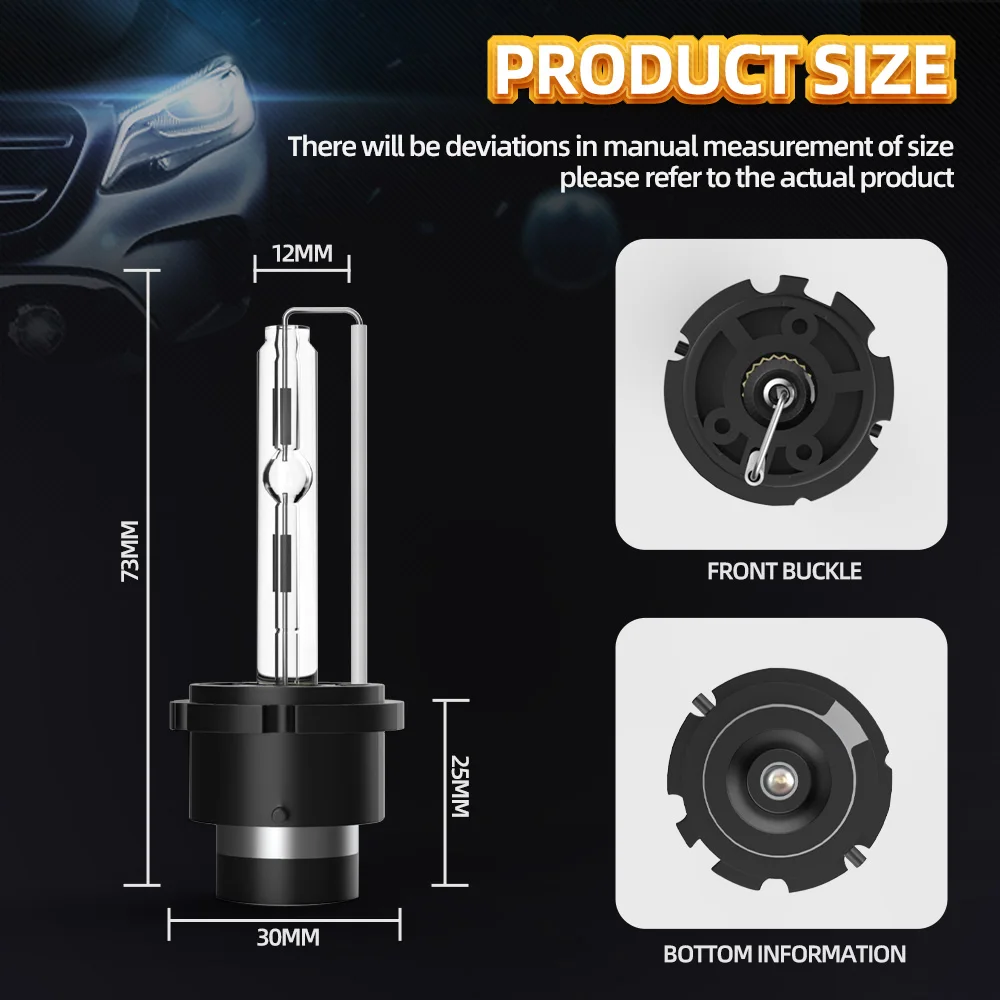 2PCS D2S 6000K HID Xenon Headlight Bulbs Super Bright Car Headlamp Auto Lights For Land Rover Range Rover Sport 2004 2005 2006