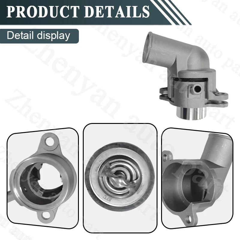 Zhenyan Thermostat Housing for CHEVROLET AVEO 2004~2010 Cruze 2011~2017 OPTRA 2004~2020 for Daewoo LANOS 1997~ 96835286 96460002 view 2