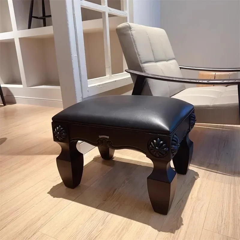 Wooden Footstool Fashion Footrest Quadrate Ottomans Multifunctional Universal Modern Design Small Creative Home Furnitures