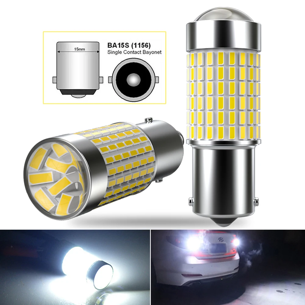 

2pcs P21W 1156 BA15S 7506 5008 R10W R5W DC 12V 24V Led Canbus Reverse Light Auto Tail Backup Bulb Car Diode Daytime Running Lamp
