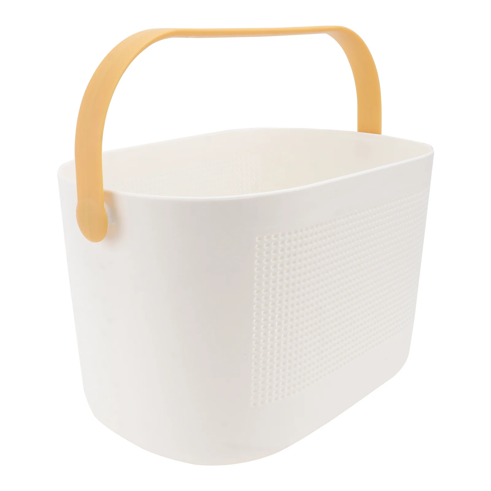 

1Pcs Handheld Storage Basket Hollow-Out Bath Organizer Draining Design Premium PP Plastic Multi-Function Toiletries Storage