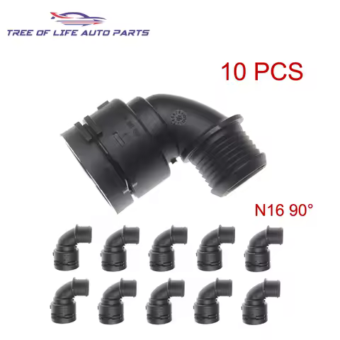 1/2/5/10 N16 90&deg; For BMW 1 3 5 Series E71 E81 E87 E60 E90 X1 X4 X5 X6 Radiator Coolant Hose Flange Heater Hose Connector 1437865