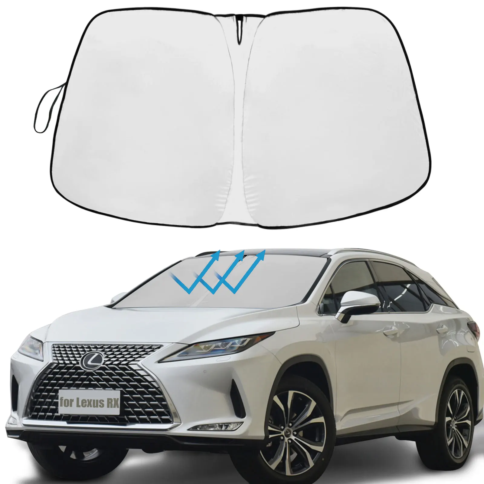 

For 2016-2024 Lexus RX350 RX350L RX450h Front Windshield Sun Shade UV Block Cover