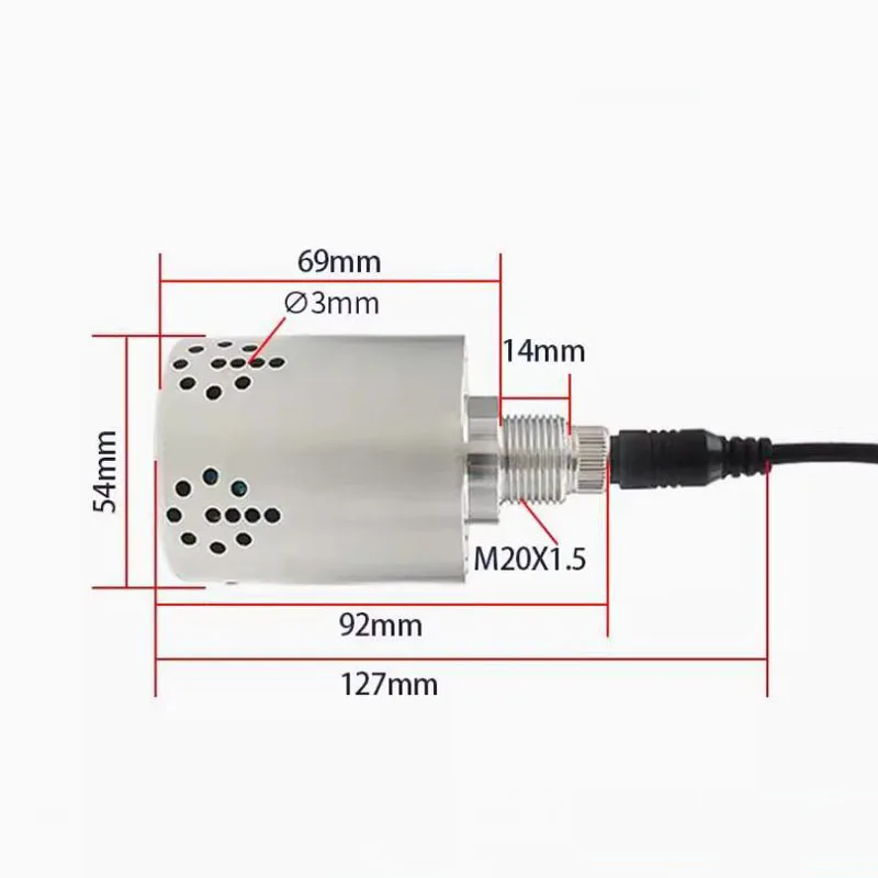 Air mass concentration detector PM1.0 PM2.5 PM10 3-in-1  dust particle sensor