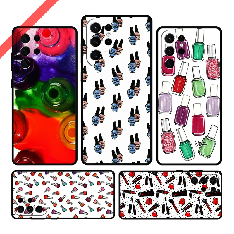 Linda capa de telefone colorida esmalte esmalte, capa para Samsung Galaxy S20 FE S21 S10 S23 Plus S24 S22 Ultra Note20 Note10 S9 S8