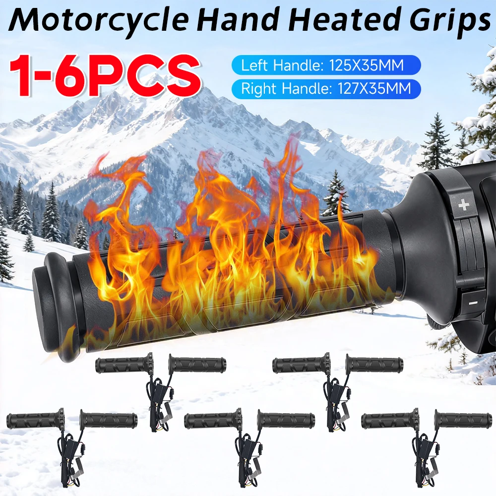 1-6 قطعة دراجة نارية ساخنة قبضة اليد الكهربائية ساخنة ساخنة قبضة العالمي سكوتر بار جهاز تدفئة محمول للدراجات النارية سكوتر الشتاء