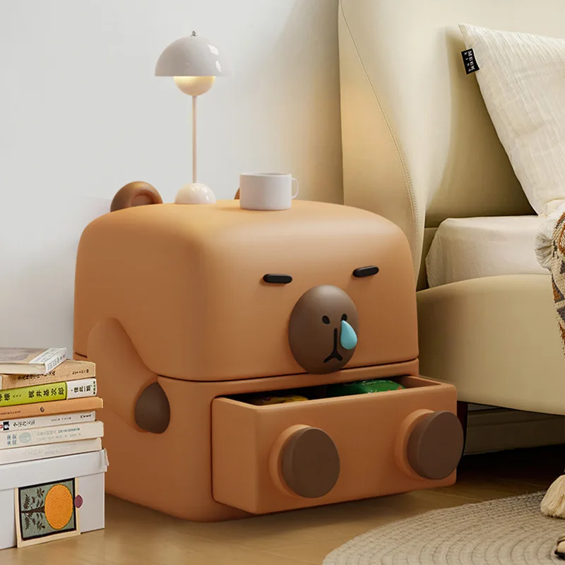 Stolik Nocny Prosty Dziecięcy Mały Nowoczesny Domowy Kremowy Szafka Do Przechowywania Sypialnia Stolik Nocny Dziecięcy